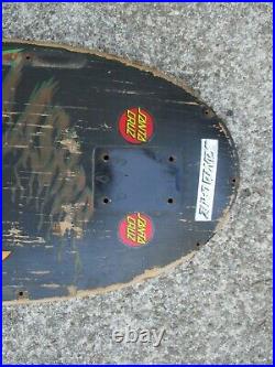 1980's. SANTA CRUZ SLASHER Vintage skateboard deck rare KEITH MEEK
