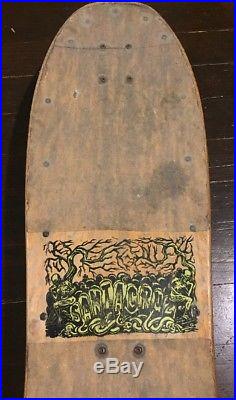 1980s Santa Cruz Jeff Kendall Dust To Dust Snake Original Skateboard Deck