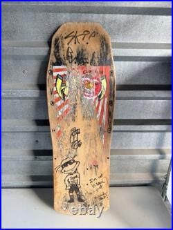 1986 Santa Cruz Rob Roskopp Target 2 Skateboard Deck Heavily Used /markedas Is