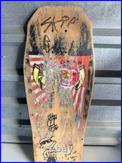 1986 Santa Cruz Rob Roskopp Target 2 Skateboard Deck Heavily Used /markedas Is