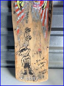 1986 Santa Cruz Rob Roskopp Target 2 Skateboard Deck Heavily Used /markedas Is