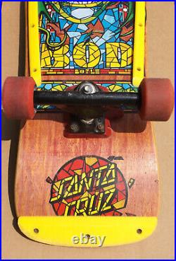 1989 Santa Cruz Bod Boyle Stained Glass Skateboard Deck Complete Used Vintage