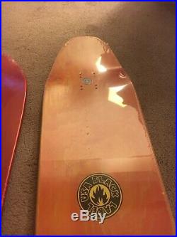 2 Jeff Grosso Reissue Skateboard Deck Lot Black Label Santa Cruz Antihero