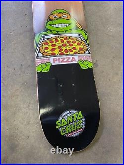 2018 Santa Cruz x TMNT Michelangelo PIZZA Skateboard Deck Rare Ninja Turtles