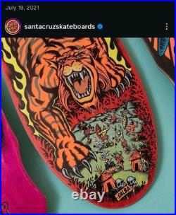 2021 Santa Cruz Steve Alba SALBA Tiger Matte Finish Reissue Skateboard Deck