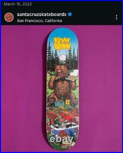 2022 Santa Cruz Skateboards Kevin Braun Great Outdoors Everslick Pro Deck 8.25