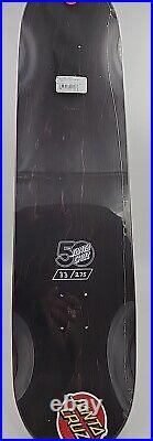 2023 Santa Cruz 50th Anniversary Exclusive Skateboard Deck 33/275 Limited 8.25in
