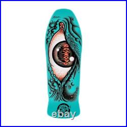 2025 Santa Cruz Rob Roskopp Eye Skateboard Deck Teal Old School Reissue 10x30