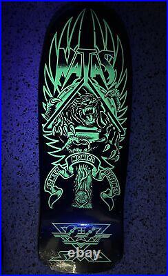 80's NATAS Santa Monica Airlines 10.5 Skateboard GLOW Panther 3 Reissue Sealed