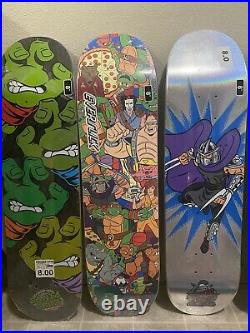 9 Santa Cruz x TMNT Ninja Turtle Skateboard Deck EXTREMELY RARE SET LIMITED NOS