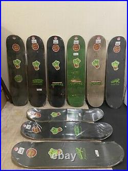 9 Santa Cruz x TMNT Ninja Turtle Skateboard Deck EXTREMELY RARE SET LIMITED NOS