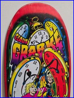 Clause Grabke Santa Cruz Skateboard Deck Jim Phillips Reissue Clocks Melt Skate