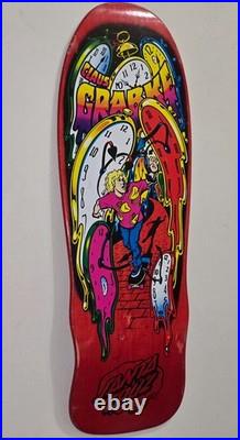Clause Grabke Santa Cruz Skateboard Deck Jim Phillips Reissue Clocks Melt Skate