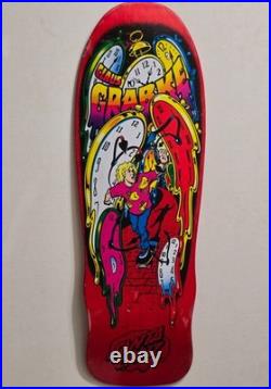 Clause Grabke Santa Cruz Skateboard Deck Jim Phillips Reissue Clocks Melt Skate