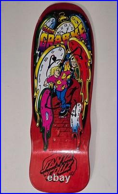 Clause Grabke Santa Cruz Skateboard Deck Jim Phillips Reissue Clocks Melt Skate
