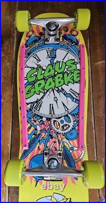 Complete Skateboard Santa Cruz Claus Grabke Yellow Krux Trucks Slimeballs