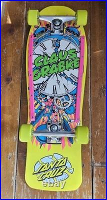 Complete Skateboard Santa Cruz Claus Grabke Yellow Krux Trucks Slimeballs