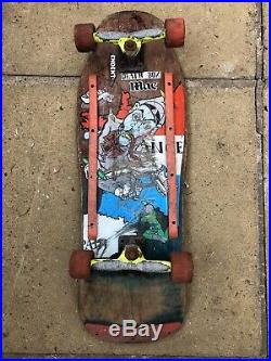 Deathbox Mac Vintage skateboard Gullwing super pro 3 trucks, Santa Cruz Wheels
