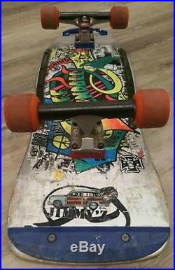 Extremely Rare Santa Cruz Jeff Kendall Graffiti Silver Skateboard Vintage 1986