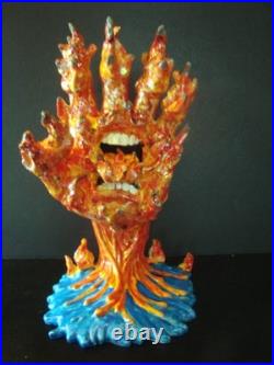 FLAME HAND Custom Kidrobot Santa Cruz Skateboards Screaming Hand Figure