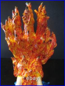 FLAME HAND Custom Kidrobot Santa Cruz Skateboards Screaming Hand Figure