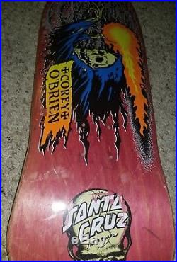 FREE SHIPPING Vintage Corey OBrien Reaper Santa Cruz Skateboard Deck rare as is
