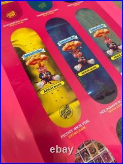 GARBAGE PAIL KIDS X SANTA CRUZ Skateboard Deck ADAM BOMB Gold Filthy Rich Foil