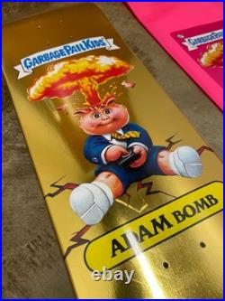 GARBAGE PAIL KIDS X SANTA CRUZ Skateboard Deck ADAM BOMB Gold Filthy Rich Foil