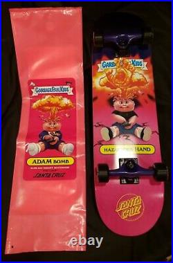 Garbage Pail Kids x Santa Cruz HAZARDOUS HAND ADAM BOMB 2017 GPK Skateboard