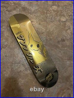 Gold Mimikyu Santa Cruz Pokemon Blind Board Skate Deck (1 of 50 worldwide!)
