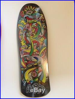Hosoi Picasso Santa Cruz Reissue Skateboard Deck- Black Stain
