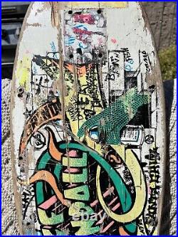 Jeff Kendall GRAFFITI skateboard deck OG not reissue Santa Cruz White Background
