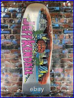Jeff Kendall Santa Cruz Pumpkin Silver Prismatic Skateboard 30th Anniversary