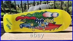 Keith Meek Slasher Yellow Dip Reissue Santa Cruz Old School Skateboard Deck