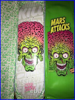 Mars Attacks X Santa Cruz Skateboard Deck Glowing Fear #6 Glow In The Dark Board