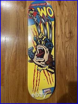 Marvel Santa Cruz Screaming Hand Wolverine Skateboard Deck RARE SEALED