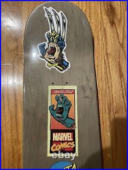 Marvel Santa Cruz Screaming Hand Wolverine Skateboard Deck RARE SEALED