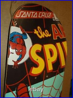 Marvel X Santa Cruz Spiderman Screaming Hand Skateboard Deck Rare