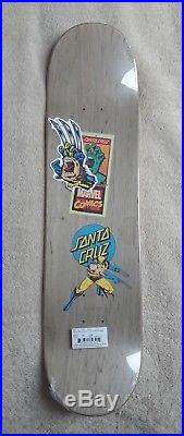 Marvel X Santa Cruz Wolverine Screaming Hand Ltd Skateboard Deck 8.26 Rare