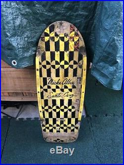 Micke Alba Santa Cruz Skateboard 1983 Vintage Old Partial Restoration