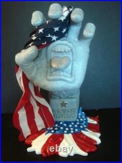 NEVER FORGET HAND Custom Kidrobot Santa Cruz Skateboards Screaming Hand Figure