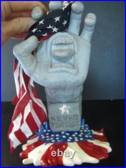 NEVER FORGET HAND Custom Kidrobot Santa Cruz Skateboards Screaming Hand Figure