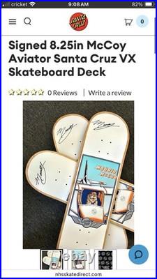 NEW 2025 MARIO MCCOY Signed Autographed SANTA CRUZ AVIATOR VX Skateboard Deck