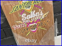 NEW 2025 STEVE ALBA SALBA POOL SERVICE STENCIL Signed SANTA CRUZ Skateboard Deck