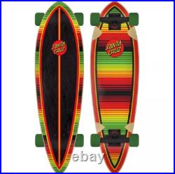 NEW COMPLETE Santa Cruz Skateboard RASTA Serape 9.20 x 33 Pintail Longboard