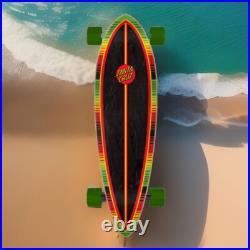 NEW COMPLETE Santa Cruz Skateboard RASTA Serape 9.20 x 33 Pintail Longboard
