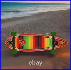 NEW COMPLETE Santa Cruz Skateboard RASTA Serape 9.20 x 33 Pintail Longboard