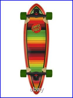 NEW COMPLETE Santa Cruz Skateboard RASTA Serape 9.20 x 33 Pintail Longboard