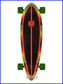 NEW COMPLETE Santa Cruz Skateboard RASTA Serape 9.20 x 33 Pintail Longboard