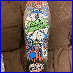 NEW IN SHRINK! Santa Cruz Claus Grabke Exploding Clock Skateboard Deck